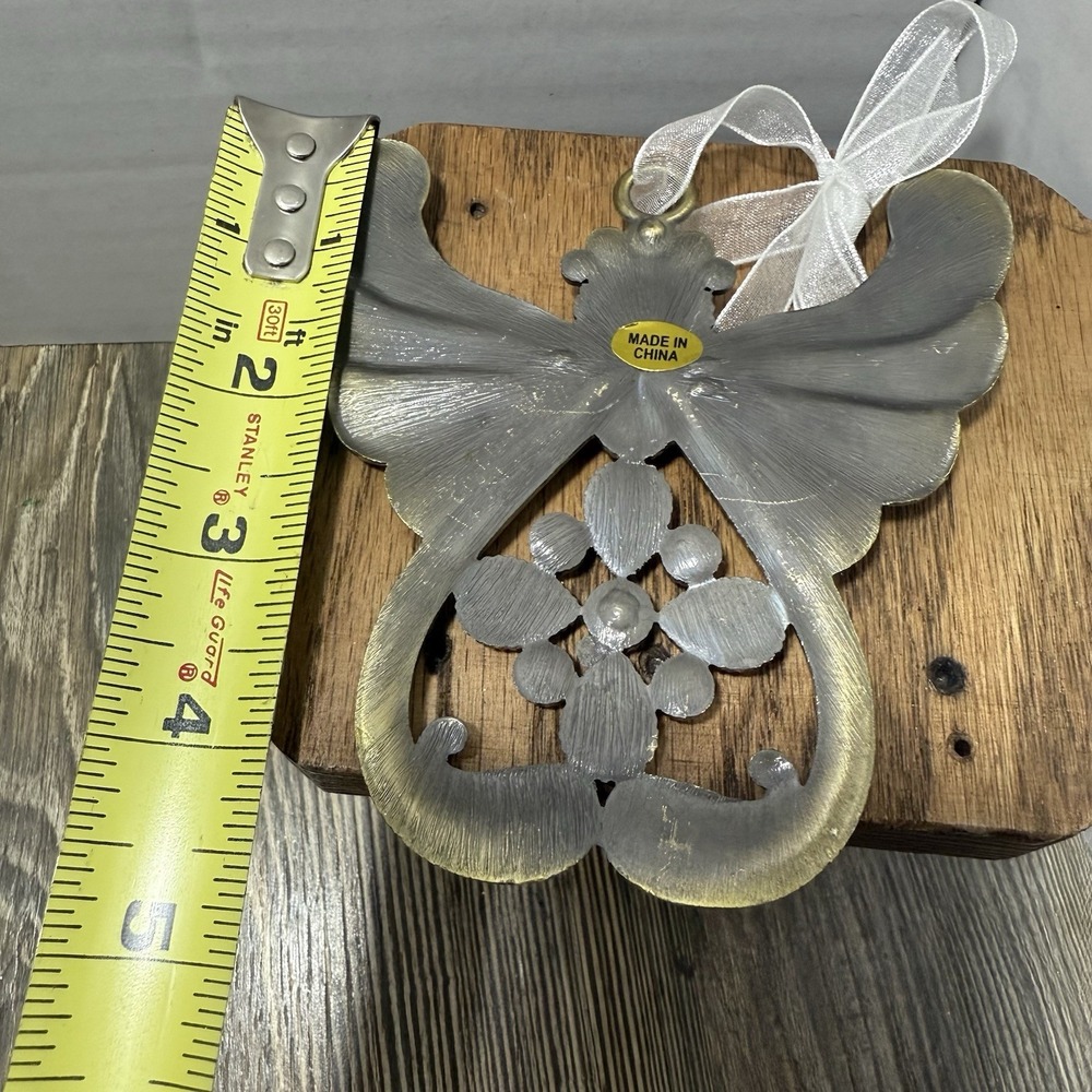 Pewter And Enamel Guardian Angel Ornament - Picture 7 of 7